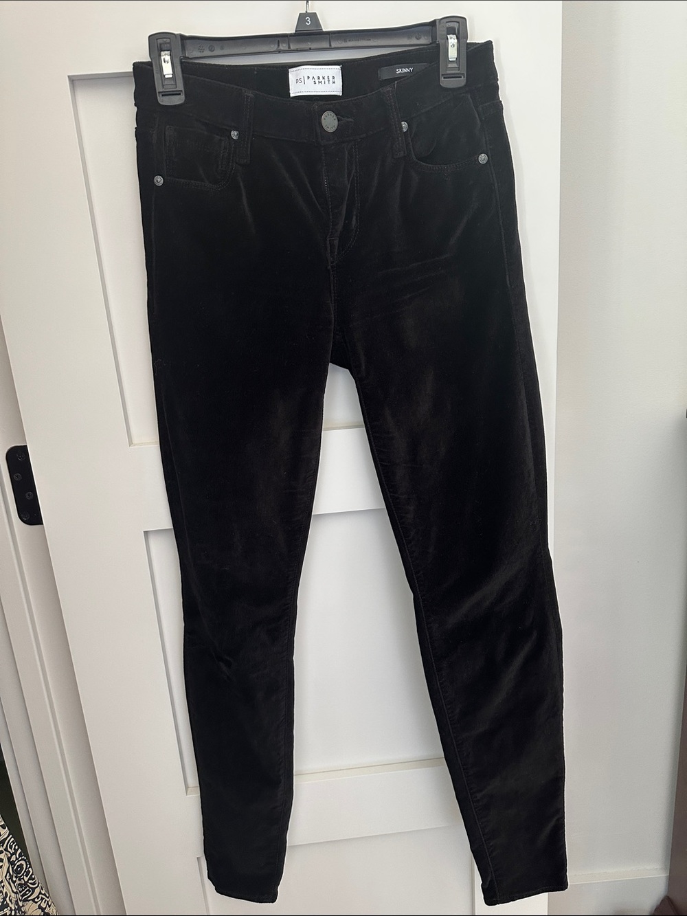 PARKER SMITH Black Skinny Velvet Pants